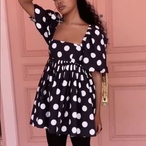 Selkie Polka Dot The Puff Mini Dress
